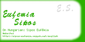 eufemia sipos business card